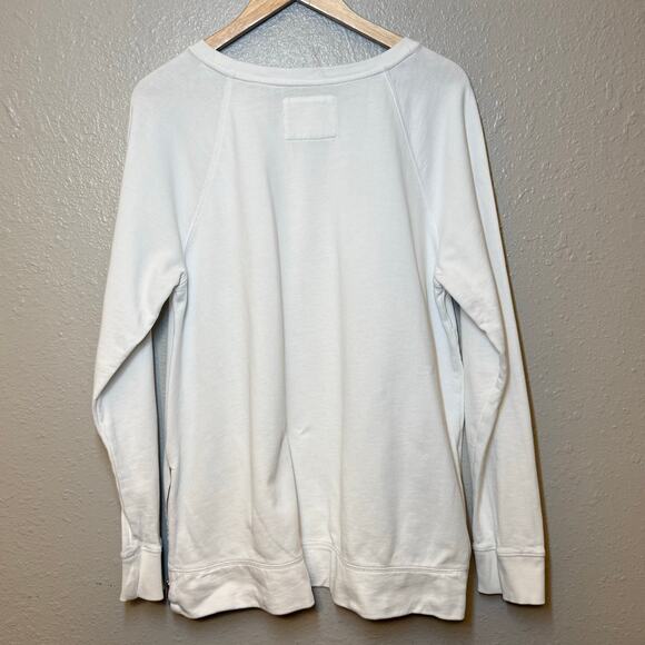 Lilly Pulitzer Luxletic Beach Comber Pullover Sweatshirt Boat Neck White Size XL - Picture 2 of 10